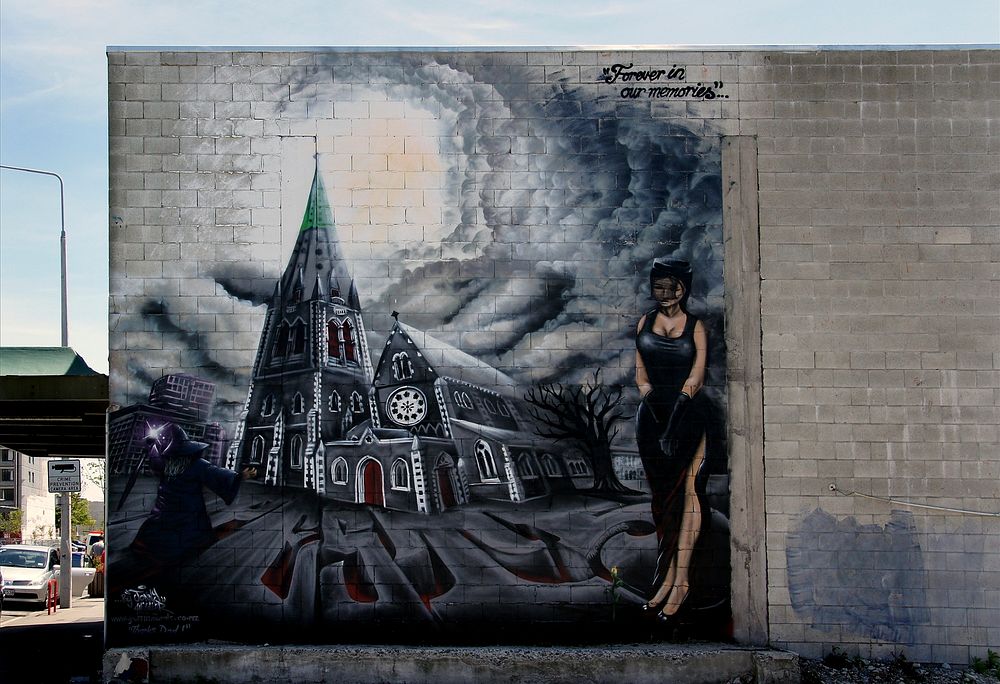 Mural of Christchurch Cathedral by Jonny 4Higher. Street artists armed with spray cans and paint rollers are coming to the…
