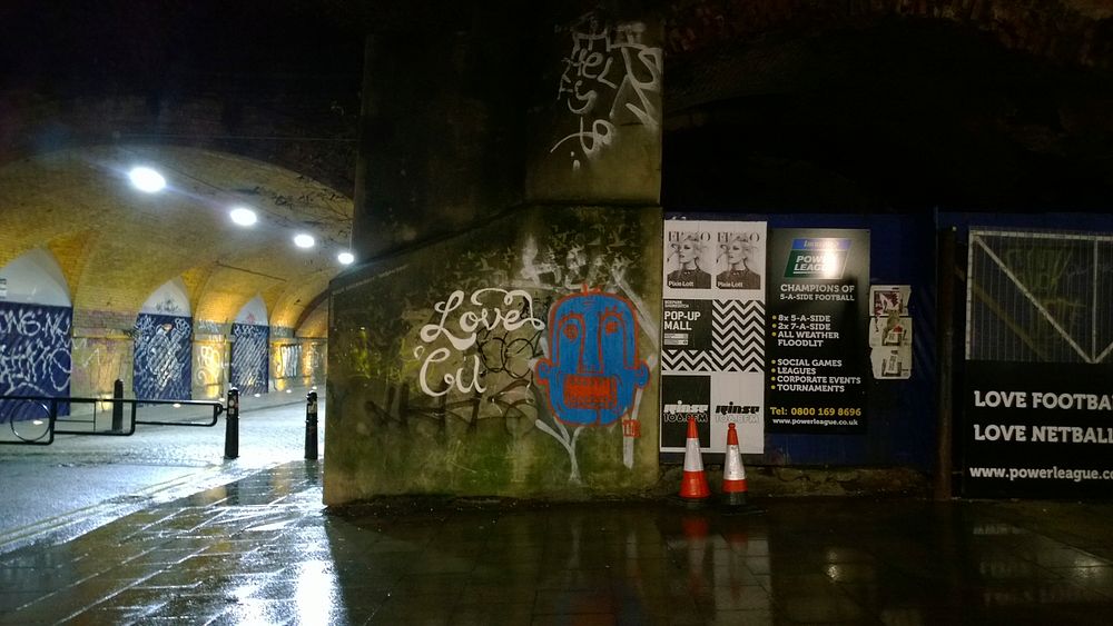 Graffiti along Brick Lane, Shoreditch London.