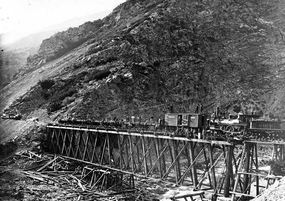 Devil's Gate Bridge, Weber County, Utah 1869. Original public domain image from Flickr