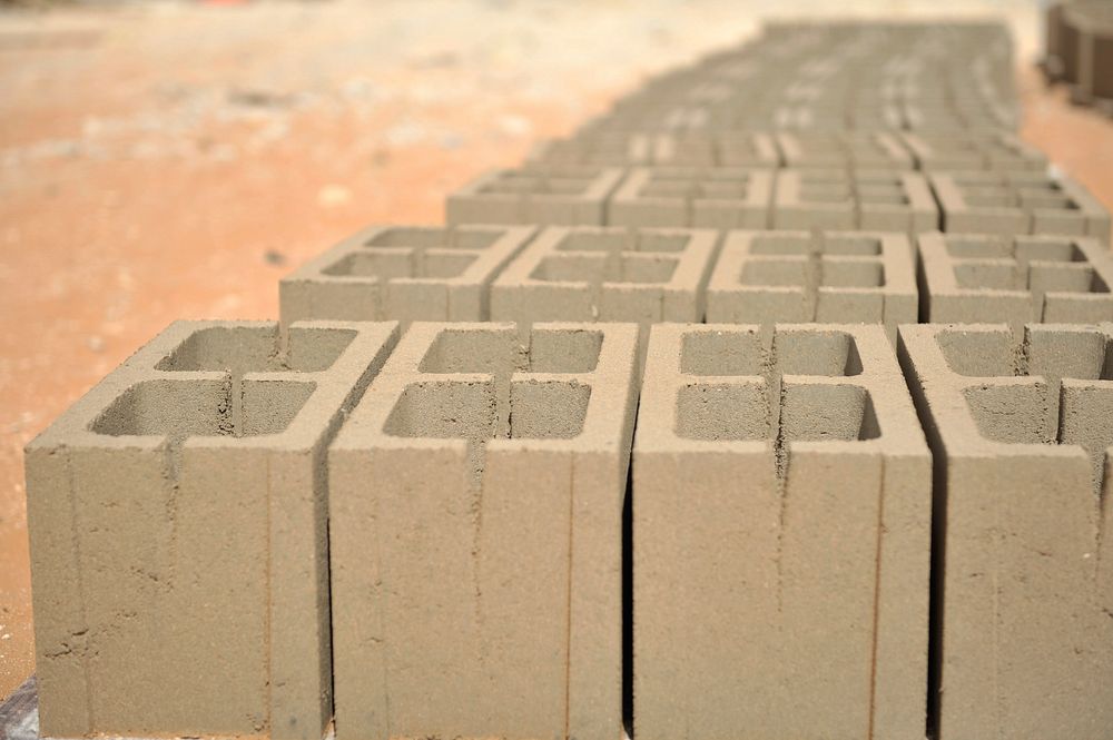 Newly made bricks dry in the sun at naema Adam's brick making factory in Mogadishu, Somalia. Original public domain image…