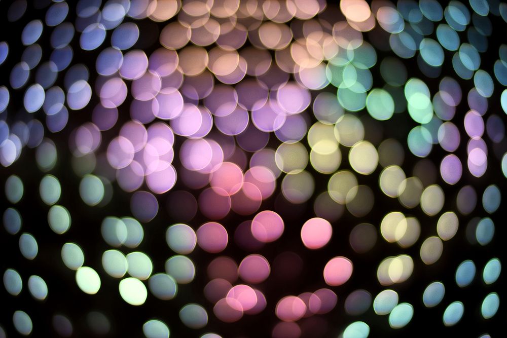 Colorful bokeh lights, background photo. Free public domain CC0 image.