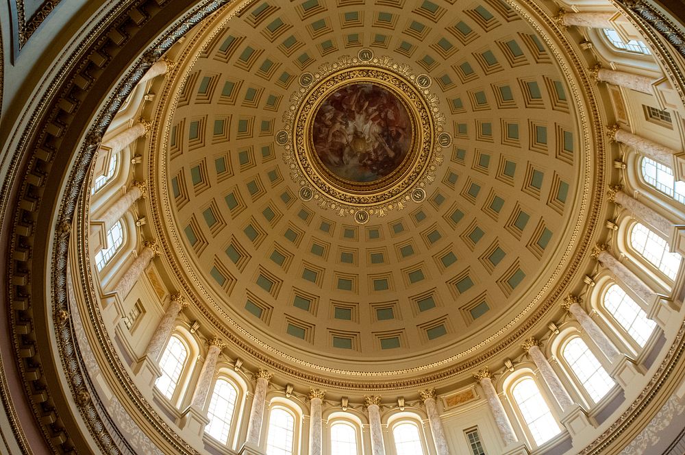 US Capitol dome interior design. Original public domain image from Flickr