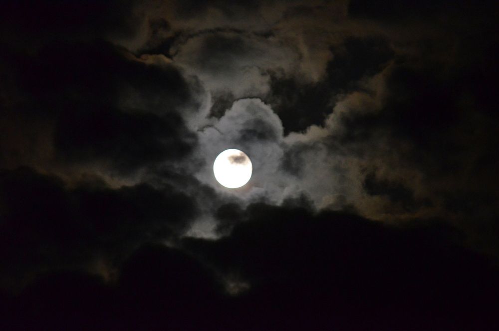 Full moon from the banks of the Missouri River. Original public domain image from Flickr