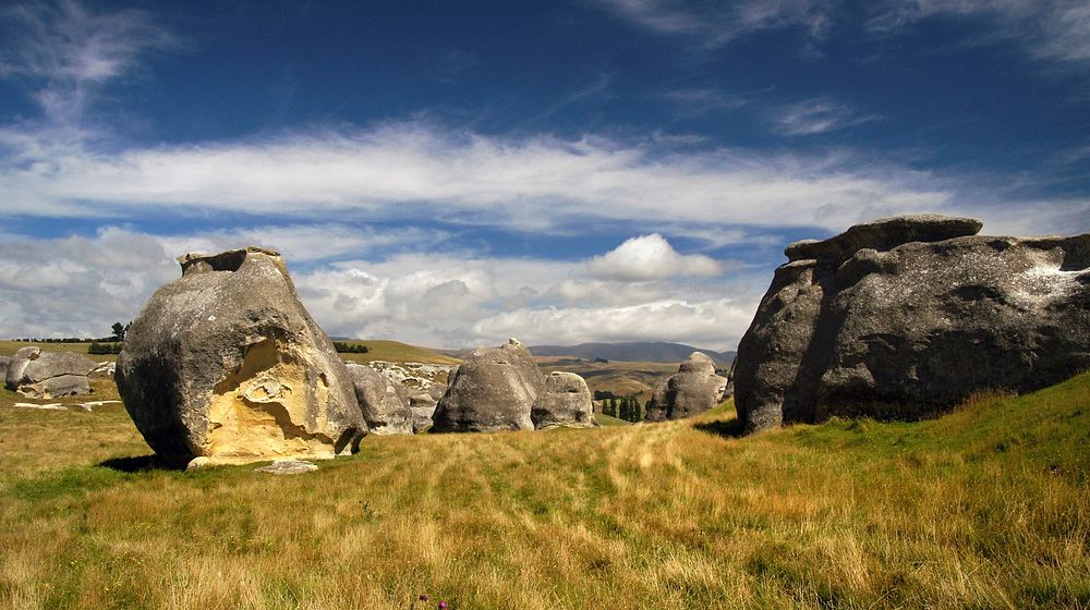 Elephant rocks. Otago. These massive limestone mounds in North Otago are a favorite of climbers, specifically known as a…