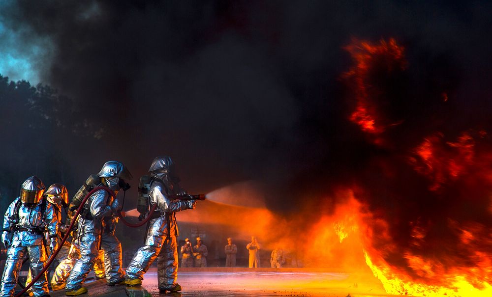 It's Gettin' Hot in Here. Marines with Aircraft Rescue and Fire Fighting (ARFF), Headquarters & Headquarters Squadron…