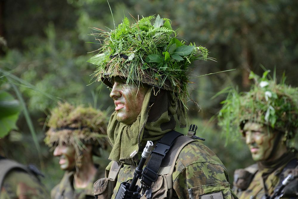 173rd Airborne assists Lithuanian basic trainees -003Lithuanian basic training soldiers stand ready to receive instruction…