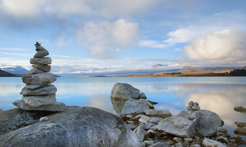 Lakeside at Lake Tekapo.NZ