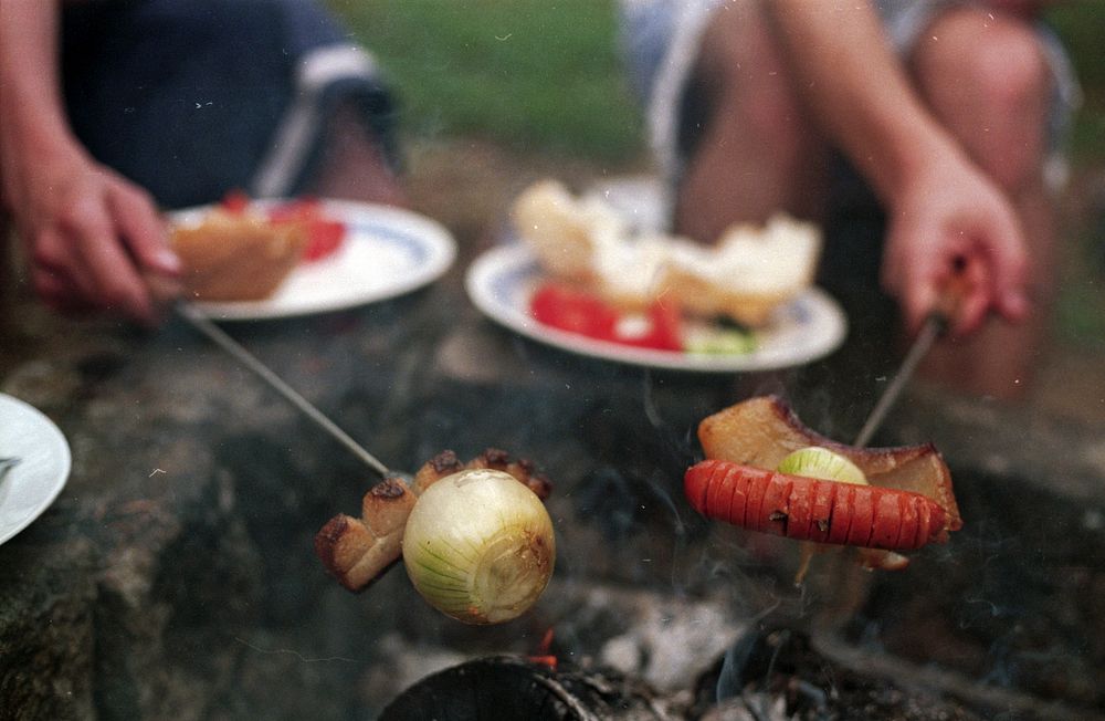 Hungarian barbecue feast, food photo. Free public domain CC0 image.