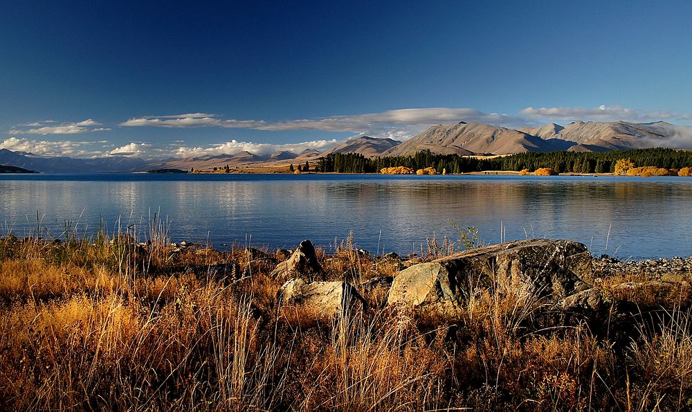 Lake Tekapo is the second-largest of three roughly parallel lakes running north&ndash;south along the northern edge of the…
