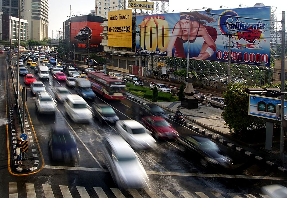 Bangkok traffic. Original public domain image from Flickr