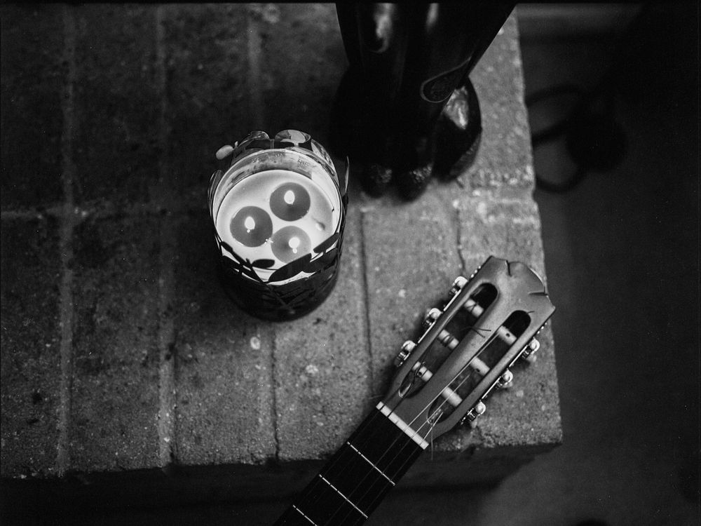 Guitar and Candle.
