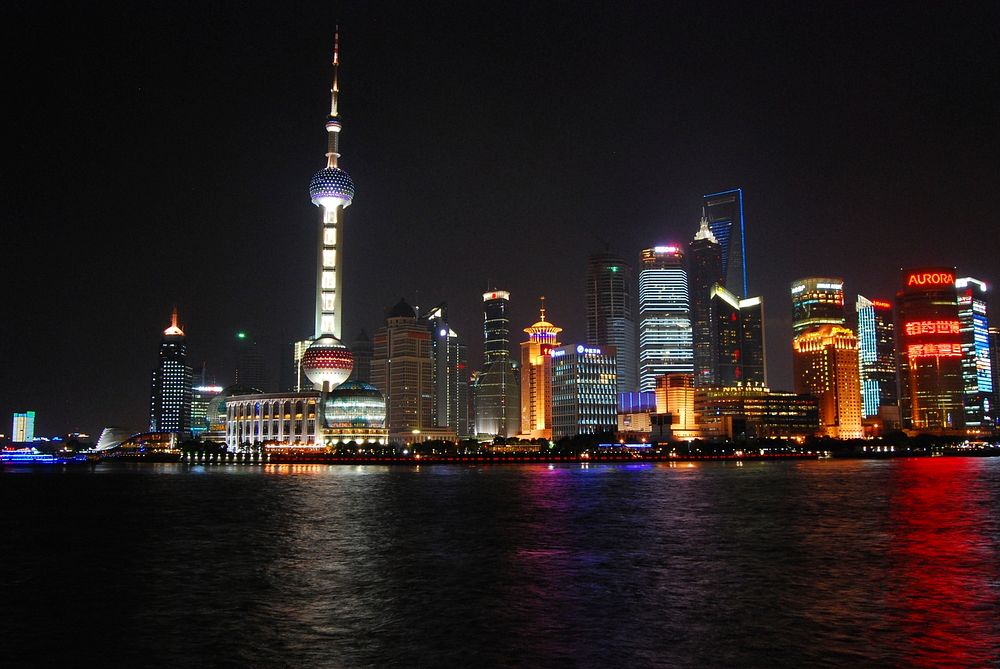 Shanghai skyline - night.