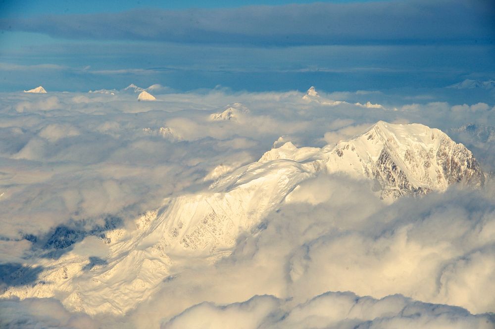 Mont Blanc, Matterhorn As Seen From Secretary Kerry's Airplane Following En Route From Switzerland to Saudi Arabia.