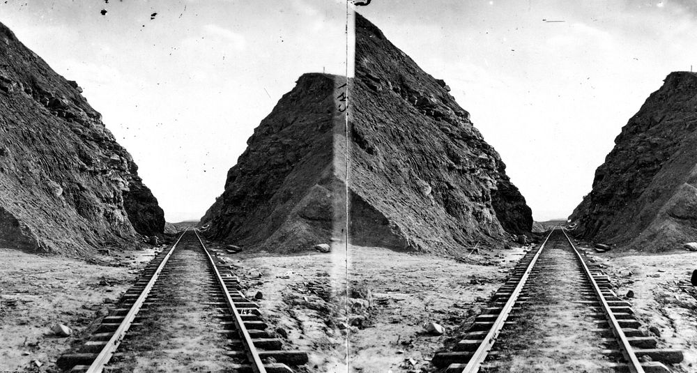 Railroad cut near Wasatch. Summit County, Utah. 1869. Original public domain image from Flickr