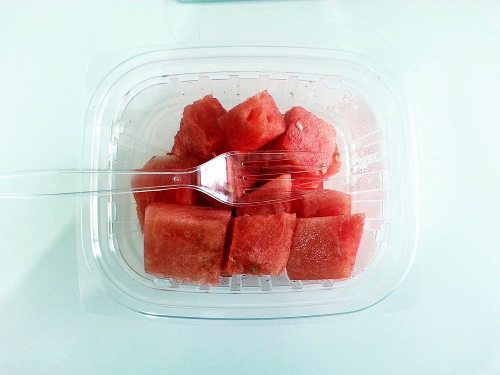 Fresh Watermelon Chunks in Ready-to-Eat Container.