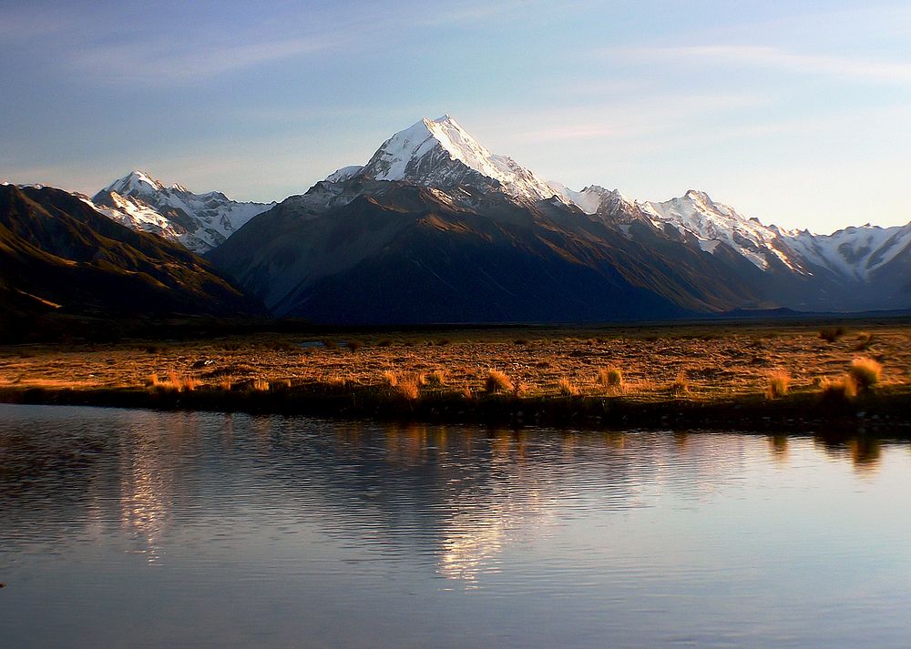 Dawn Mount Cook National Park. NZ. Original public domain image from Flickr