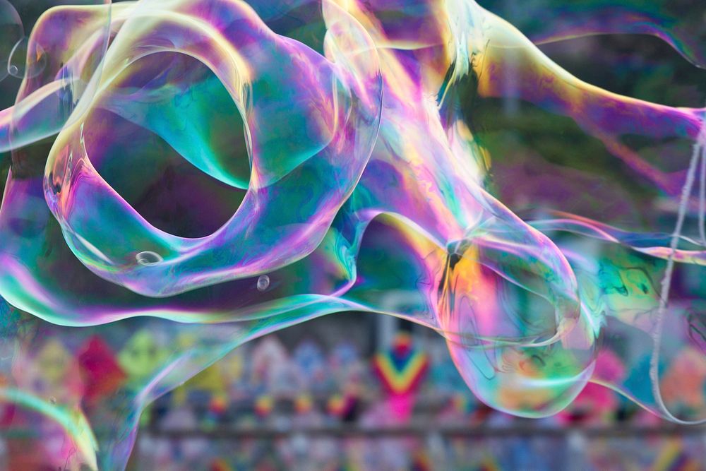 Rainbow bubble. Free public domain CC0 photo.