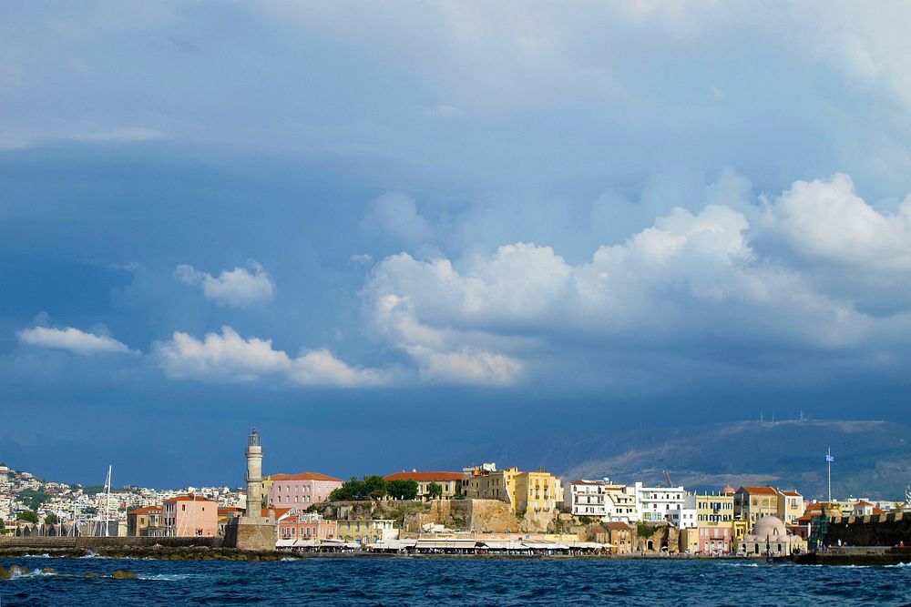 Crete cityscape view in Greece. Original public domain image from Flickr