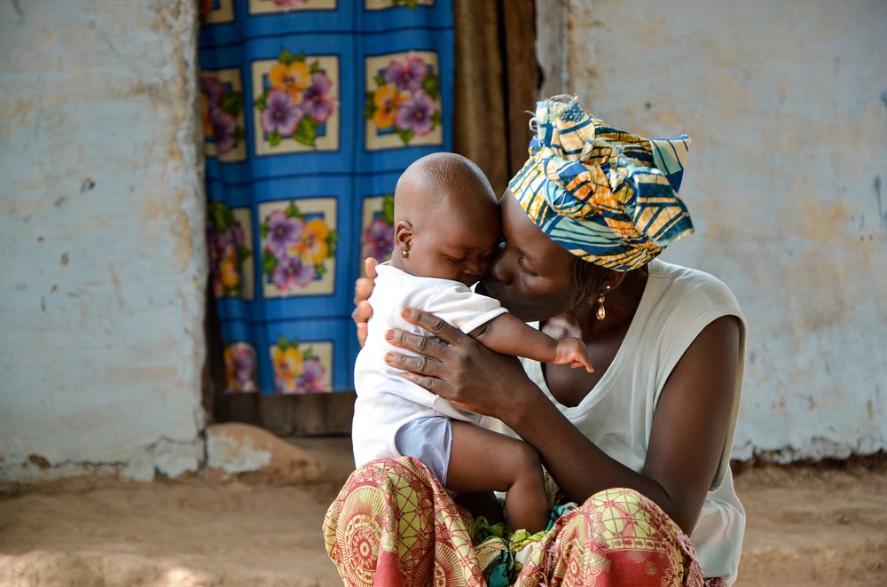 Mother & child, Gambia, West Africa - 28 July 2014