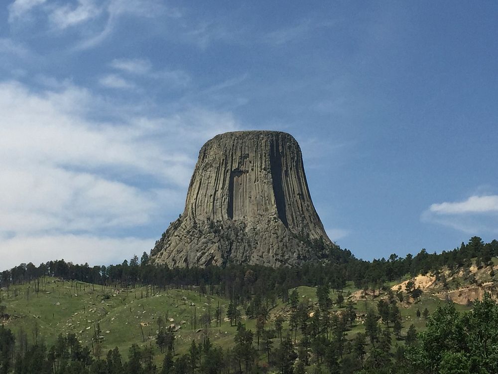 Devils Tower is an eroded laccolith in the Black Hills of Wyoming. A laccolith forms when molten magma forces its way into a…