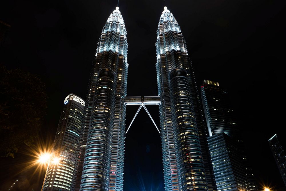 Petronas twin towers, Malaysia landmark. Free public domain CC0 image.