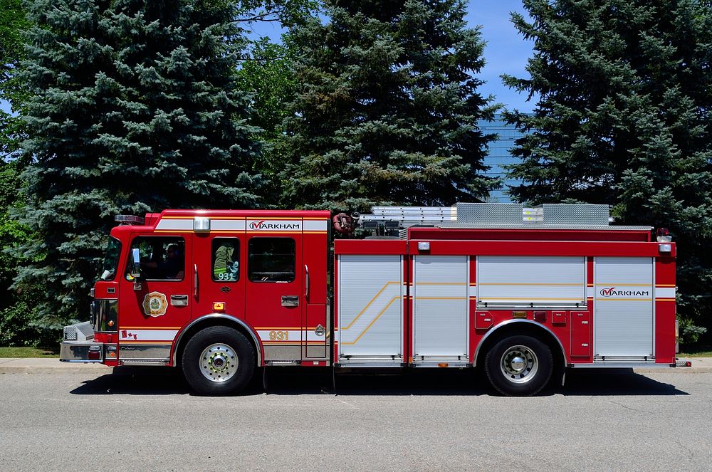 Fire truck, rescue operations. Free public domain CC0 photo.