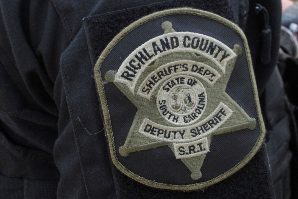 The patch worn by a member of the Richland County Sheriff's Department Special Response Team during an Active Shooter…