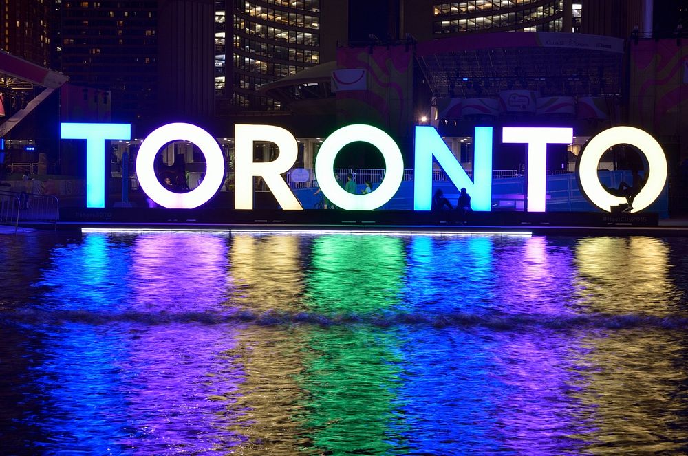 3D TORONTO sign in Nathan Phillips Square.