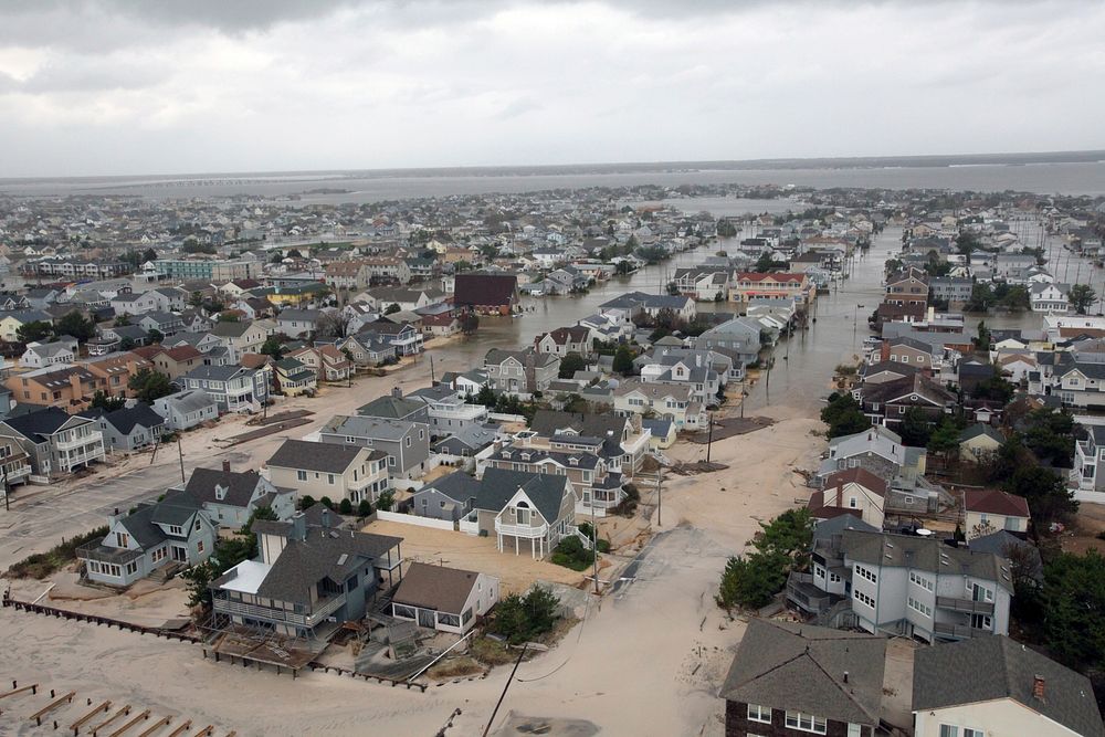 Aerial views of the damage caused by Hurricane Sandy to the New Jersey coast taken during a search and rescue mission by 1…