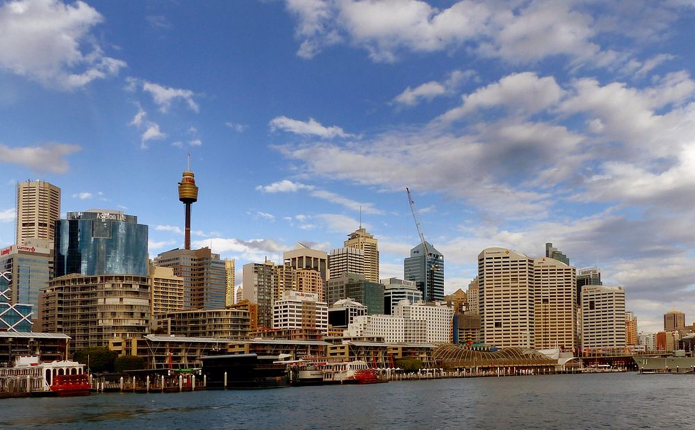 Sydney Skyline from Darling Harbour.