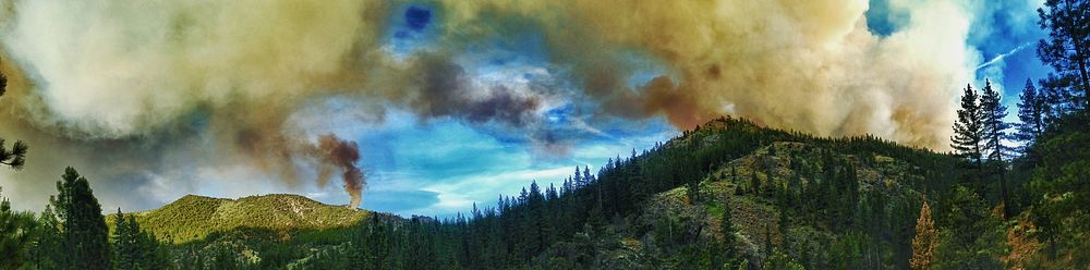 Washington Fire near Markleeville, California. Original public domain image from Flickr