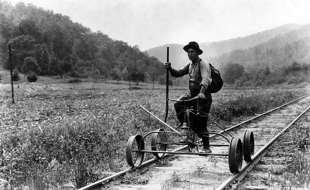 Perry Davis was on Speeder Fire Patrol, Pisgah NF, NC 1923. Original public domain image from Flickr