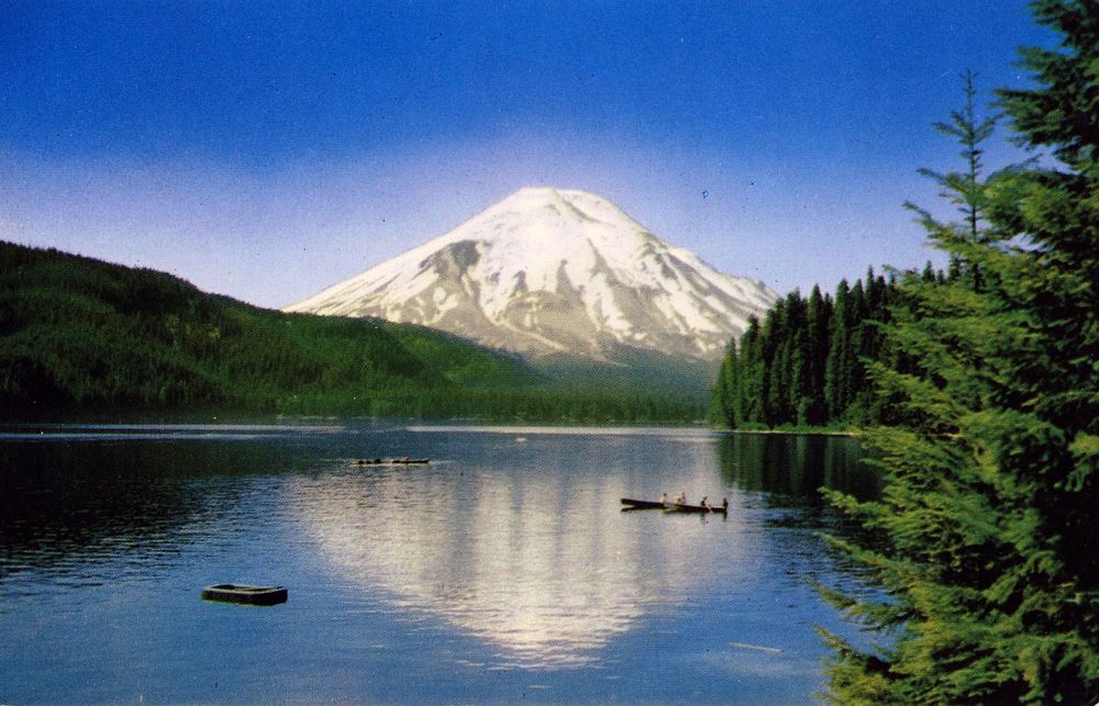 Mount St. Helens and Spirit Lake, WAGifford Pinchot National Forest Historic Photo. Original public domain image from Flickr