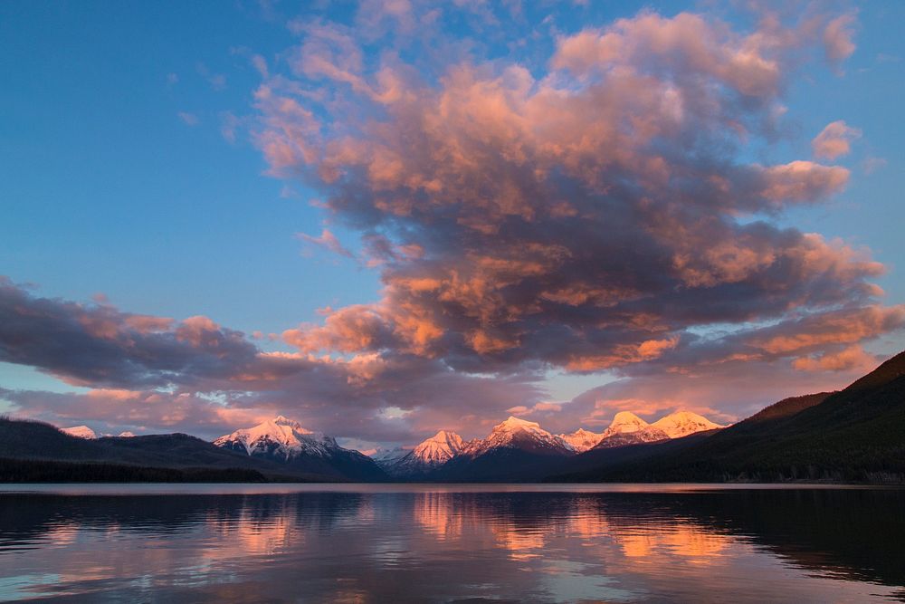 Lake McDonald Sunset Wide Angle. Original public domain image from Flickr