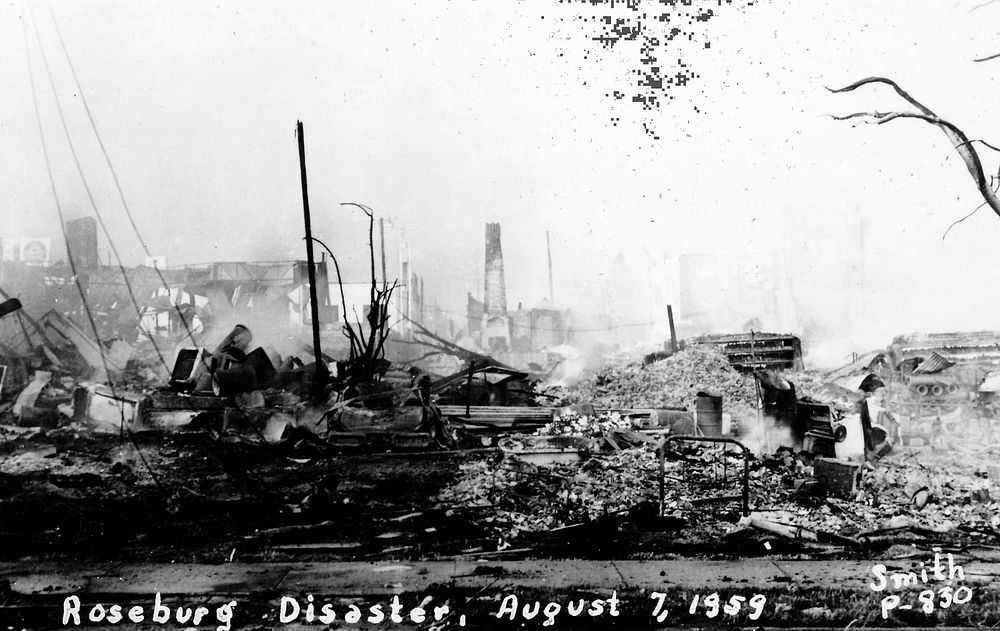 Roseburg Fertilizer Explosion Disaster, OR August 7, 1959Umpqua National Forest Historic Photo. Original public domain image…