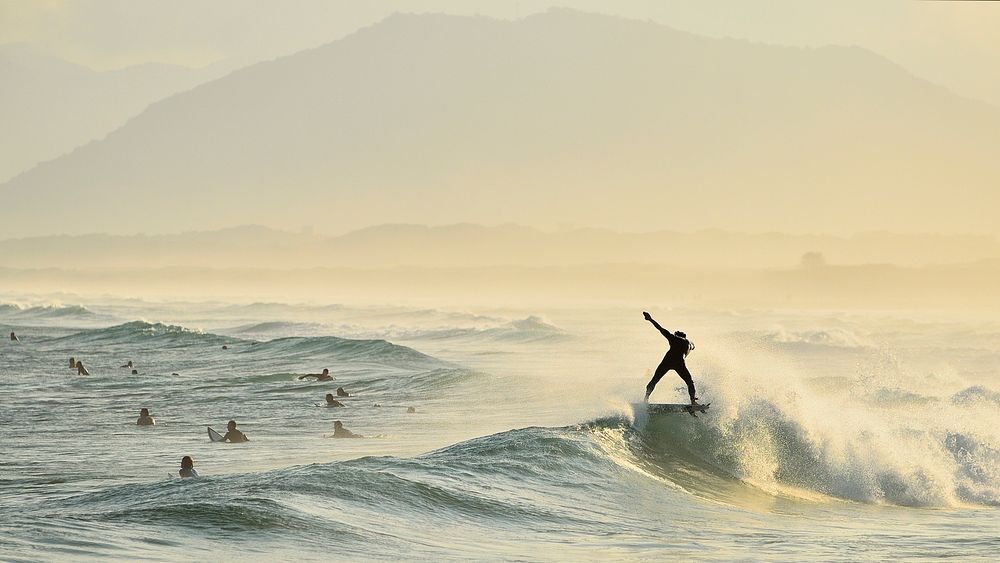 Surf. Praia da Joaquina, Florianopolis, SC, Brasil.