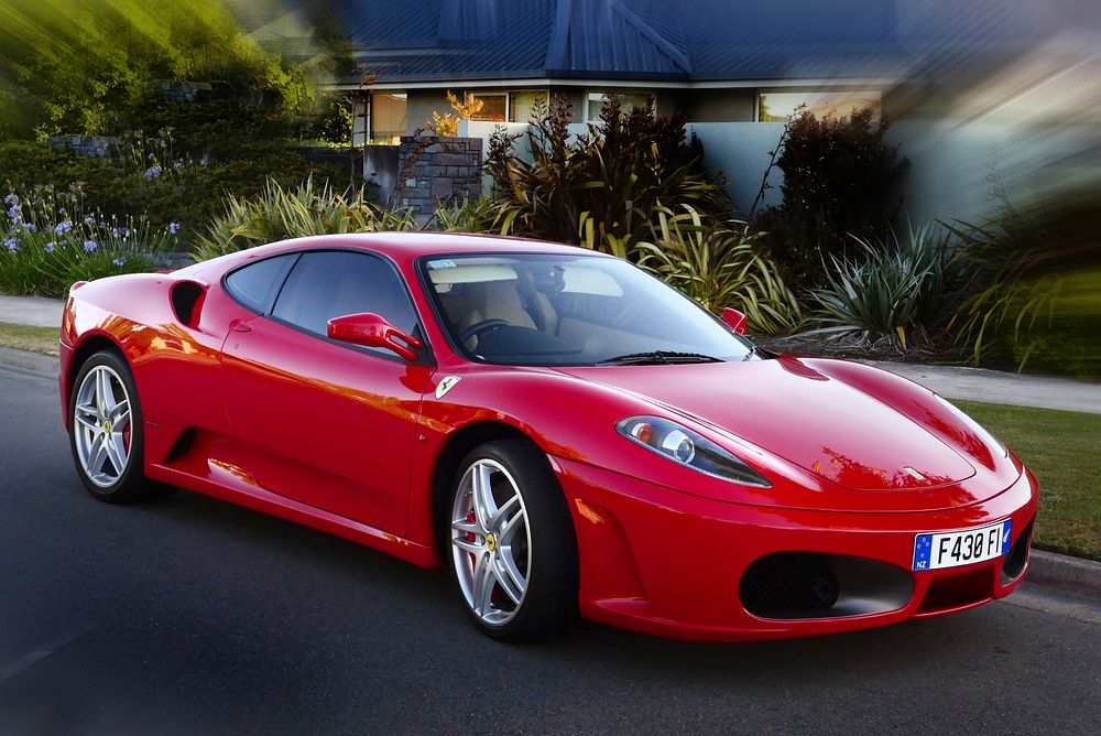 Red F430 Ferrari. Original public domain image from Flickr