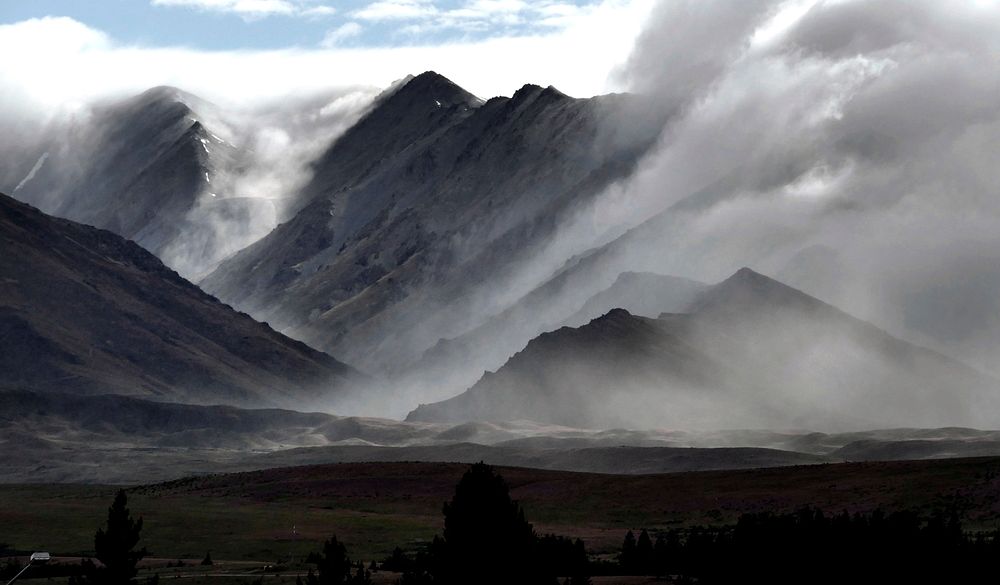 Mist in the morning. NZ. Original public domain image from Flickr