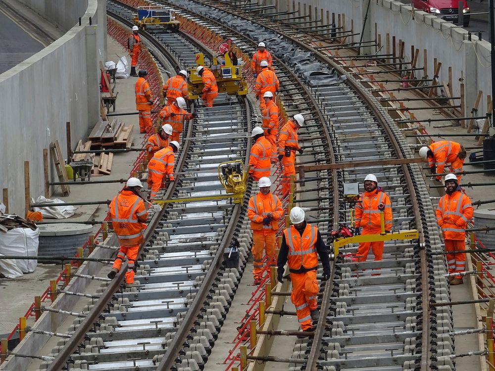 Crossrail construction in London, UK - 12 February 2016