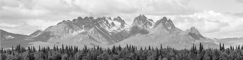 Tokosha Mountains in gray color. Original public domain image from Flickr