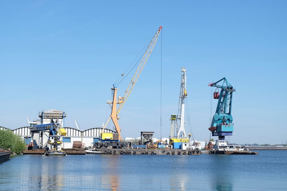 Cranes in Port of Amsterdam.