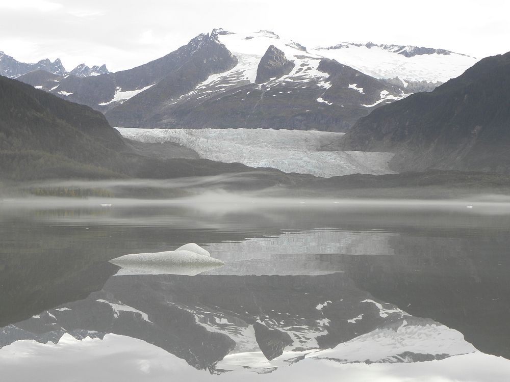 Mendenhall Glacier and Lake, Juneau Ranger District, Tongass National Forest, Alaska. (Forest Service photo by Wendy…