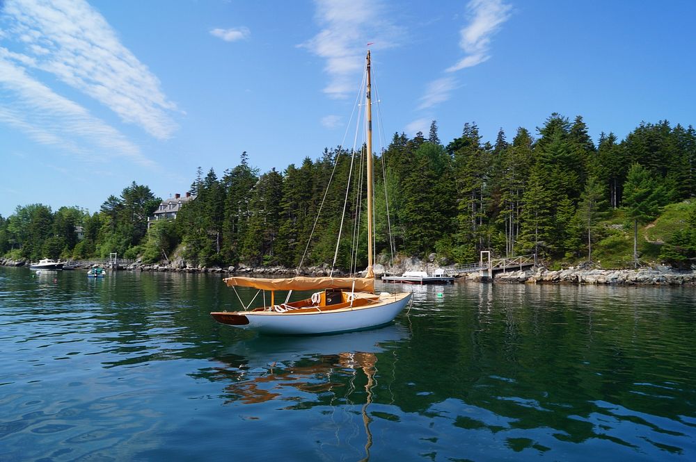 Sailboat at Great Cranberry Island, ME, on July 10, 2018. USDA Photo by Christopher Stewart. Original public domain image…