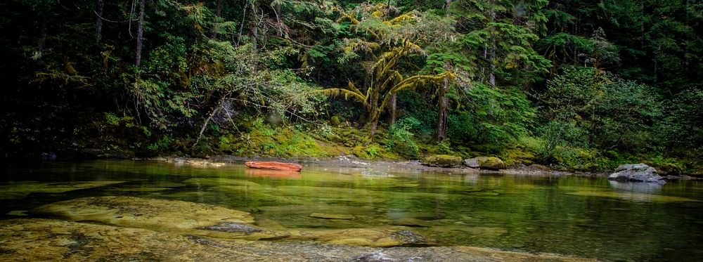 Panoramic of Stream at Three Pools, Willamette National ForestPanoramic of Lower Pool in the Three Pools Recreation Area by…