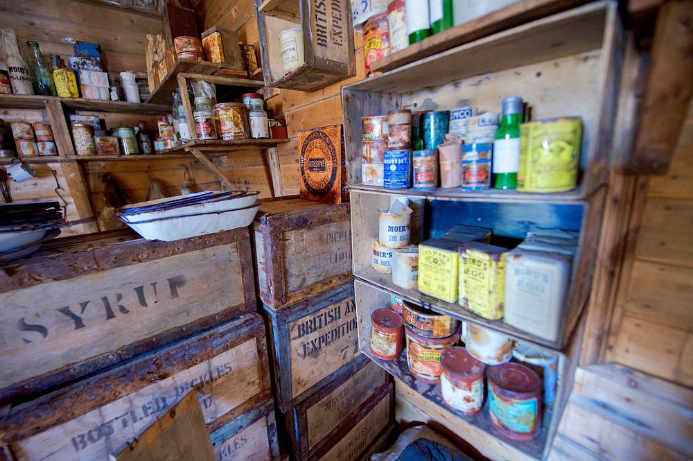 Provisions Brought by Explorer Ernest Shackleton in Cape Royds, Antarctica.