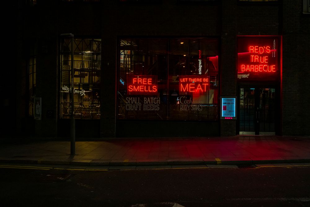 Dark night English pub. Original public domain image from Flickr