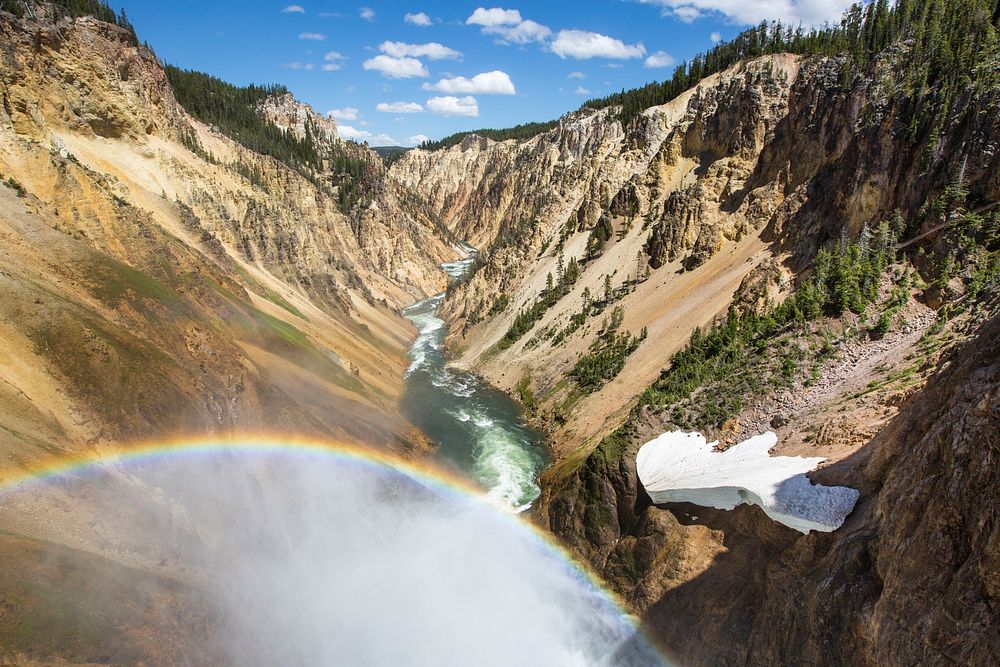The view from Lower Falls, Grand Canyon of the Yellowstone