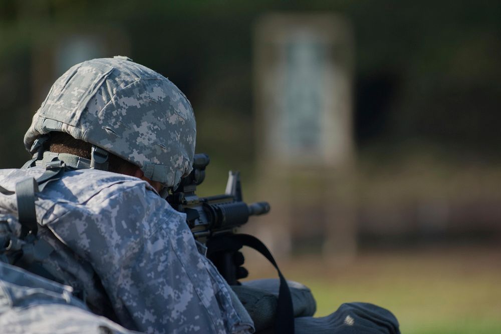 Day 2 range qualifications at Joliet Army Training Area. Original public domain image from Flickr