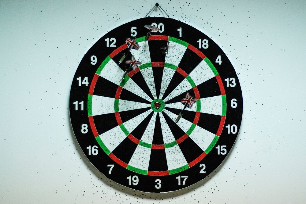 Dart board, background photo. Free public domain CC0 image.