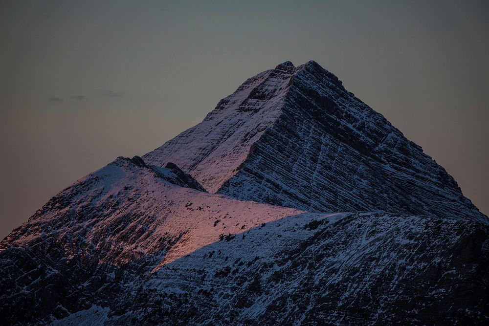 A mountain's last moment. Original public domain image from Flickr